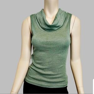 Michael Stars Fitted Sleeveless Green Top